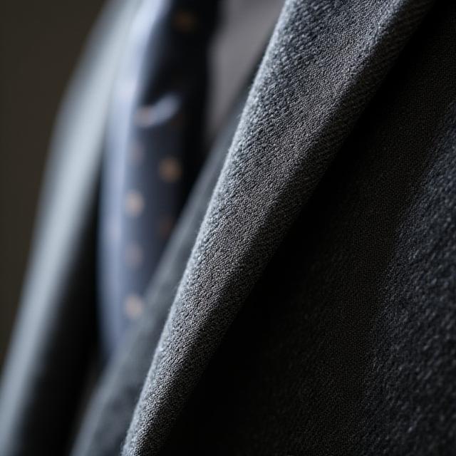 Zbliżenie na szwy i detale luksusowego garnituru